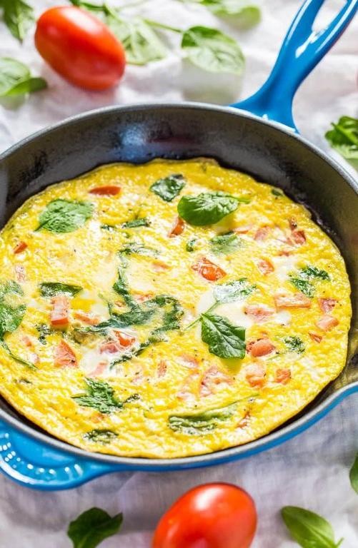 Tomato Spinach Omelette