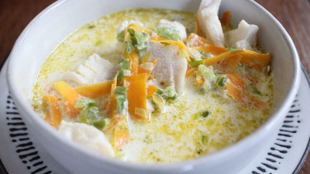 Triggerfish Soup with Vegetables