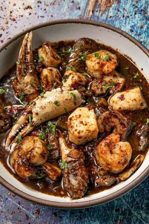 Triggerfish and Shrimp Gumbo