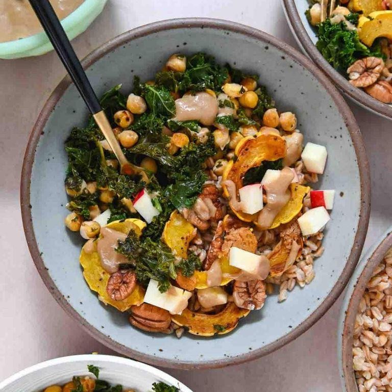 Triticale and Squash Grain Bowl with Pepitas