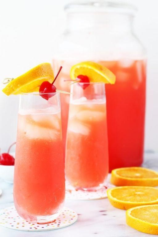 Tropical Sunrise Champagne Punch