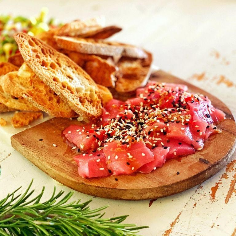 Tuna Belly Sashimi with Sesame Oil