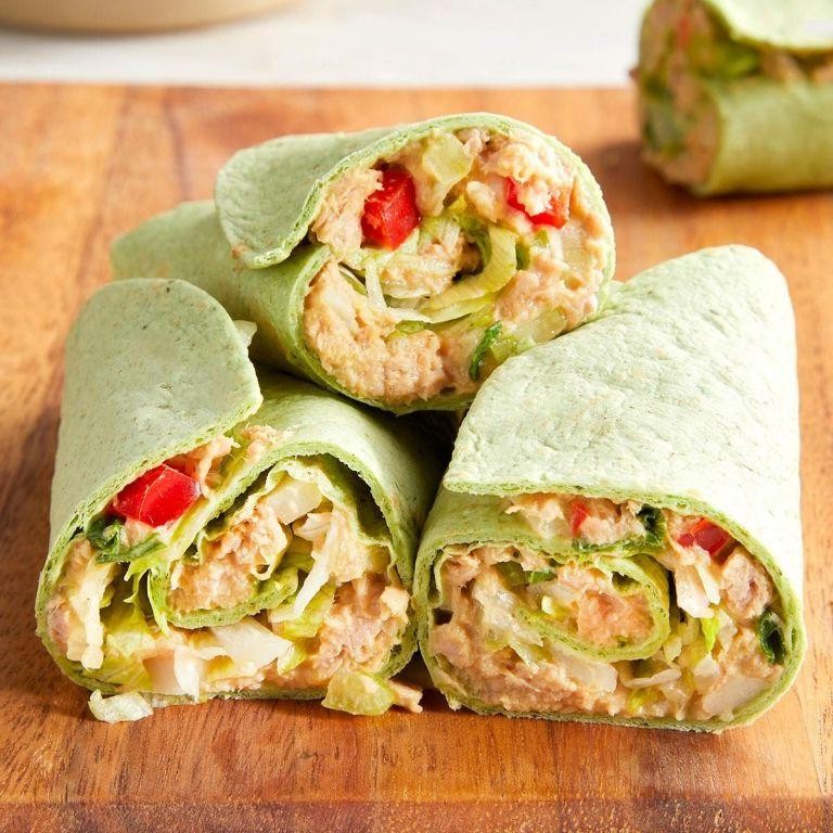 Tuna Salad Wrap with Cucumber