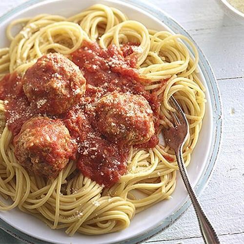 Turkey Meatballs with Spaghetti