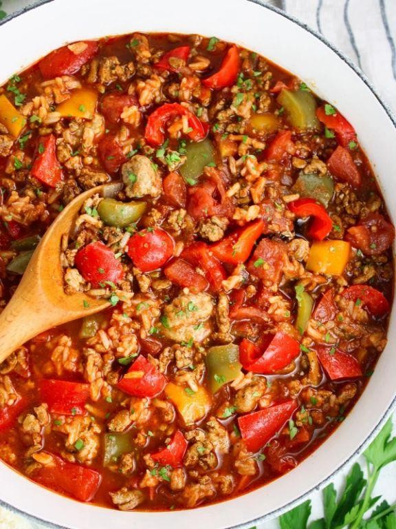 Turkey Stuffed Pepper Soup