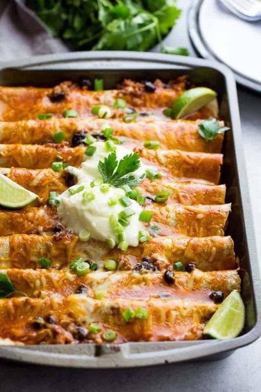 Turkey and Black Bean Enchiladas