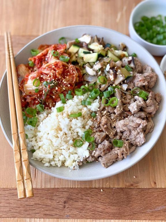 Turkey and Cauliflower Rice Bowl