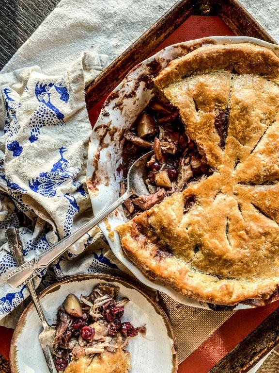 Turkey and Cranberry Pie