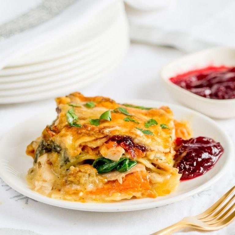 Turkey and Cranberry White Sauce Lasagne