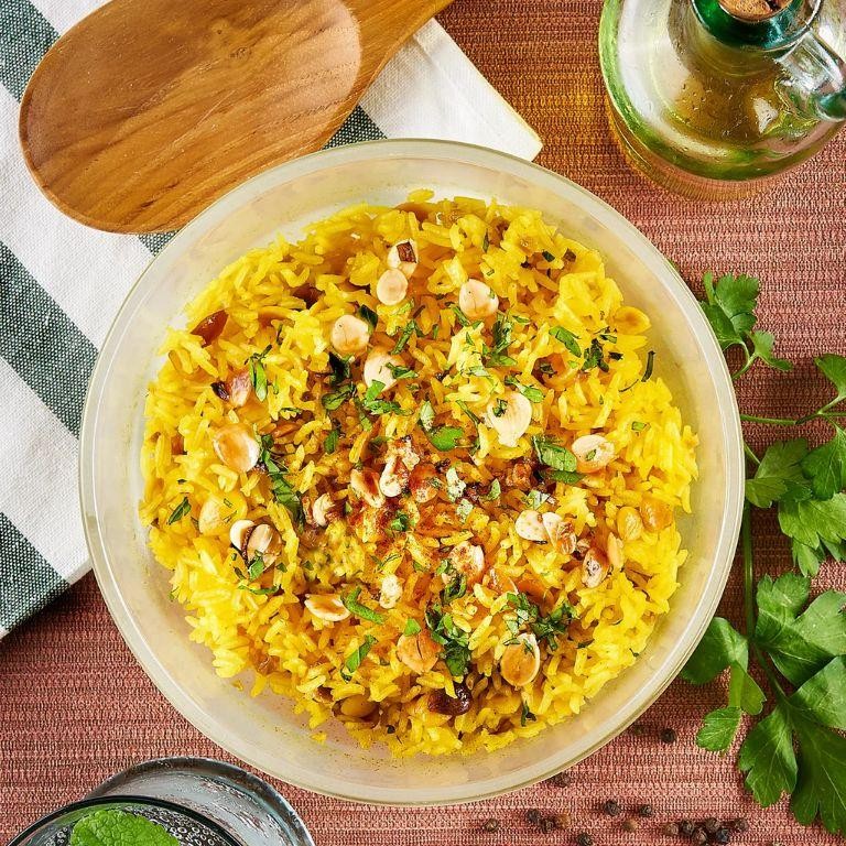 Turmeric Rice Pilaf with Nuts