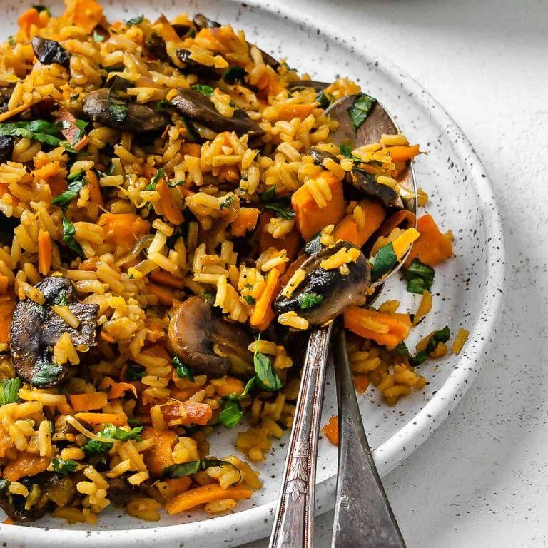 Turmeric Rice with Sweet Potatoes