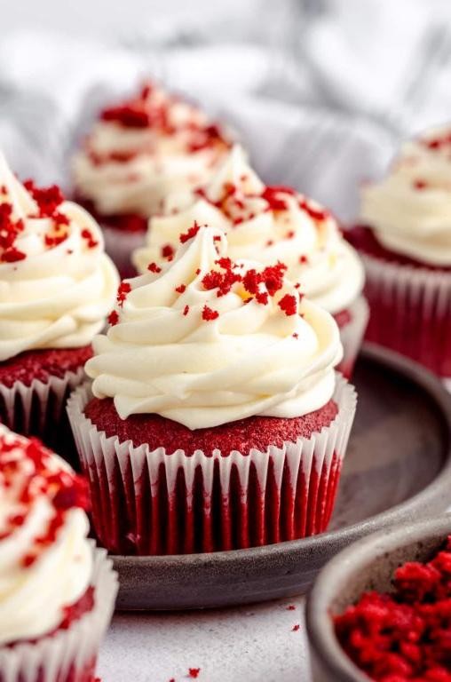 Two-Layer Red Velvet Cupcakes