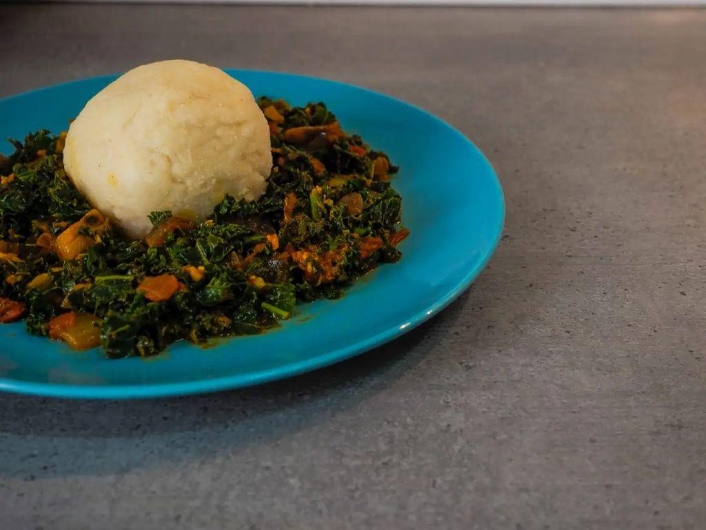 Ugali with Sukuma Wiki