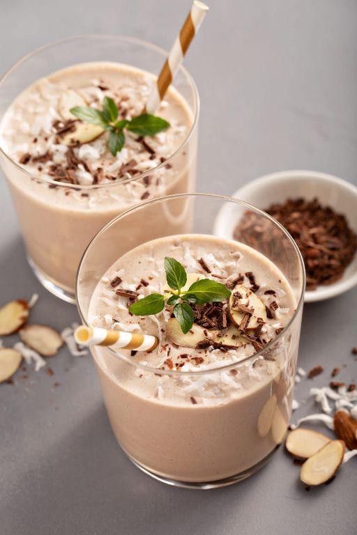 Vanilla Protein Almond Joy Smoothie