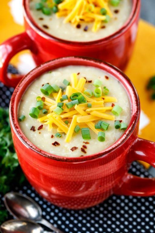 Vegan Baked Potato Soup in the Crock Pot