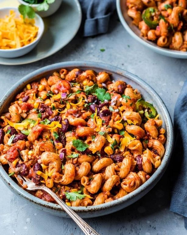 Vegan Chili Mac with Lentils