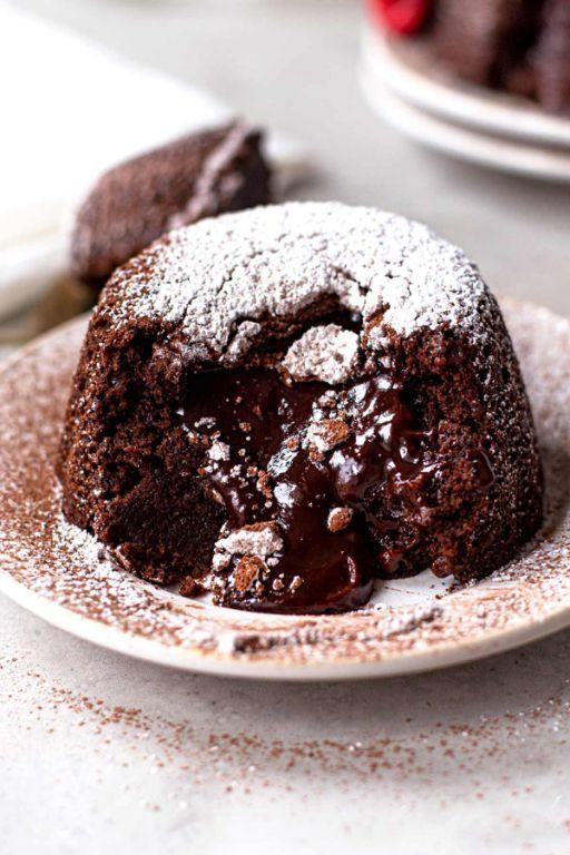 Vegan Chocolate Lava Cake with Coconut Milk