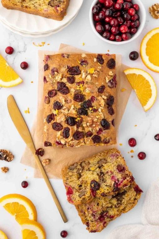 Vegan Cranberry Walnut Bread