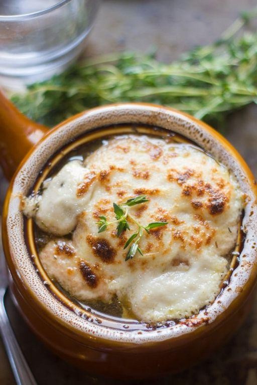Vegan French Onion Soup with Cashew Cream
