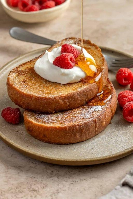 Vegan French Toast with Maple Syrup