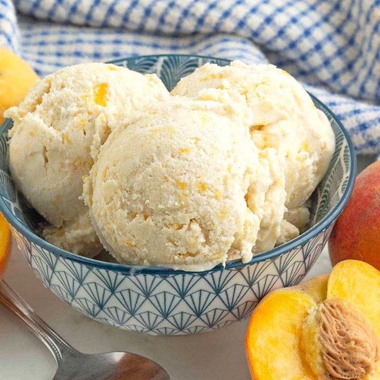 Vegan Peach Ice Cream