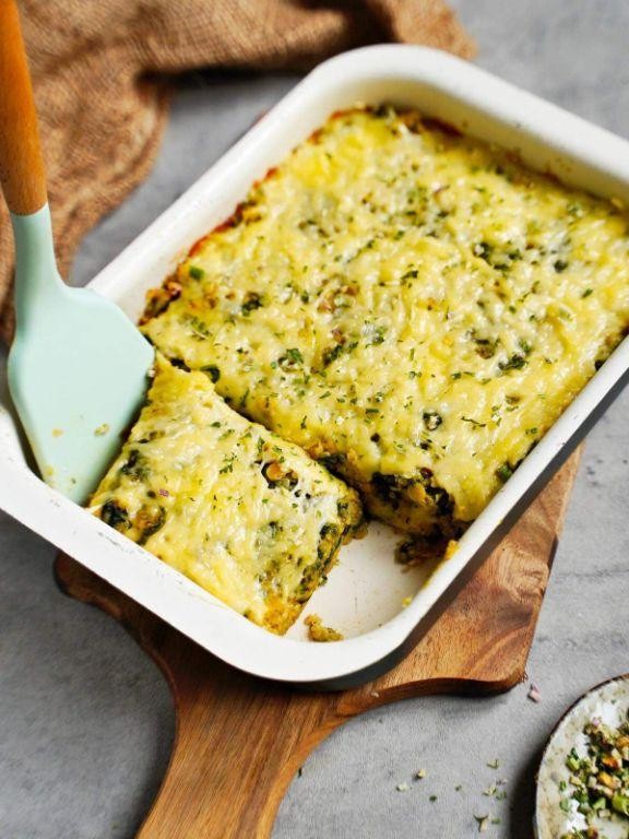 Vegan Spinach and Lentil Casserole