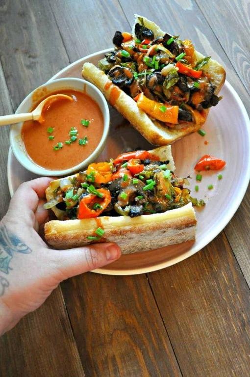 Vegan Sub with Grilled Vegetables