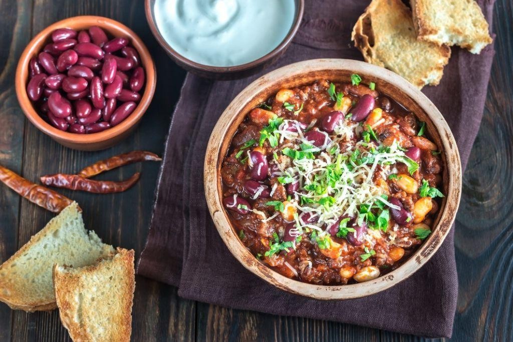 Vegan Tofurkey Sausage and Bean Chili