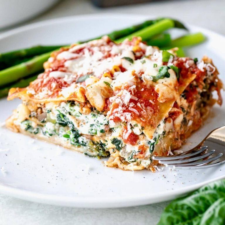 Vegetable Lasagna with Low-Fat Cheese