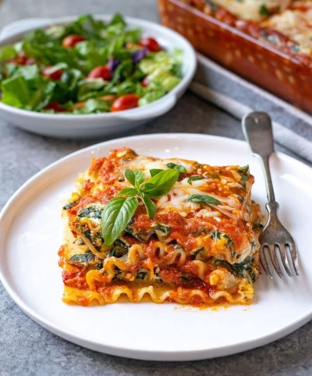Vegetable Lasagna with Ricotta and Spinach
