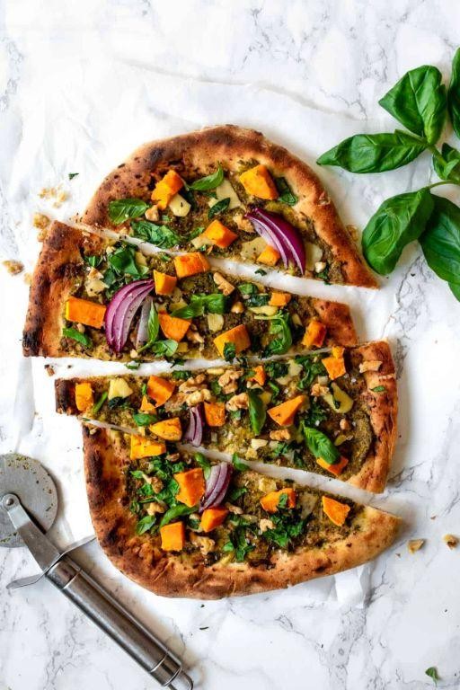 Vegetable Loaded Naan Pizza