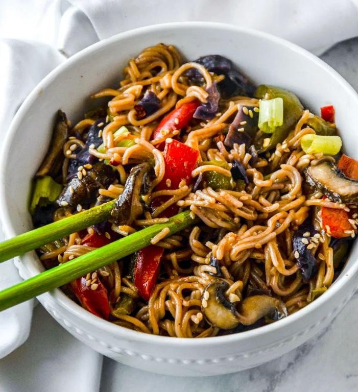 Vegetable Stir Fry Millet and Brown Rice Ramen