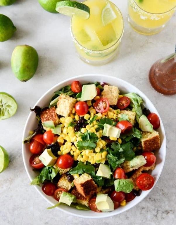 Vegetarian Black Bean Cornbread Salad