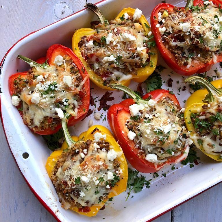 Vegetarian Lentil Stuffed Peppers