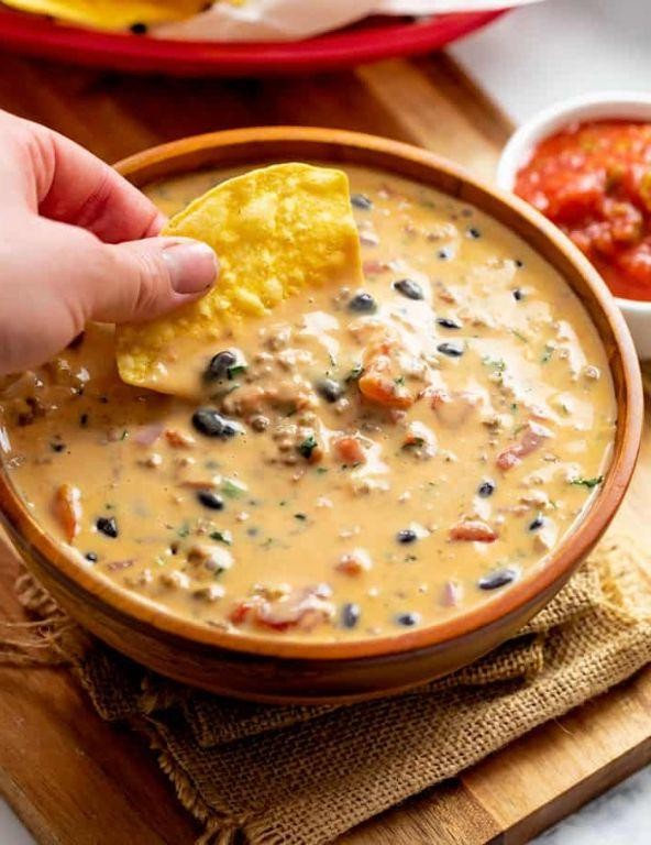 Velveeta Queso with Black Beans