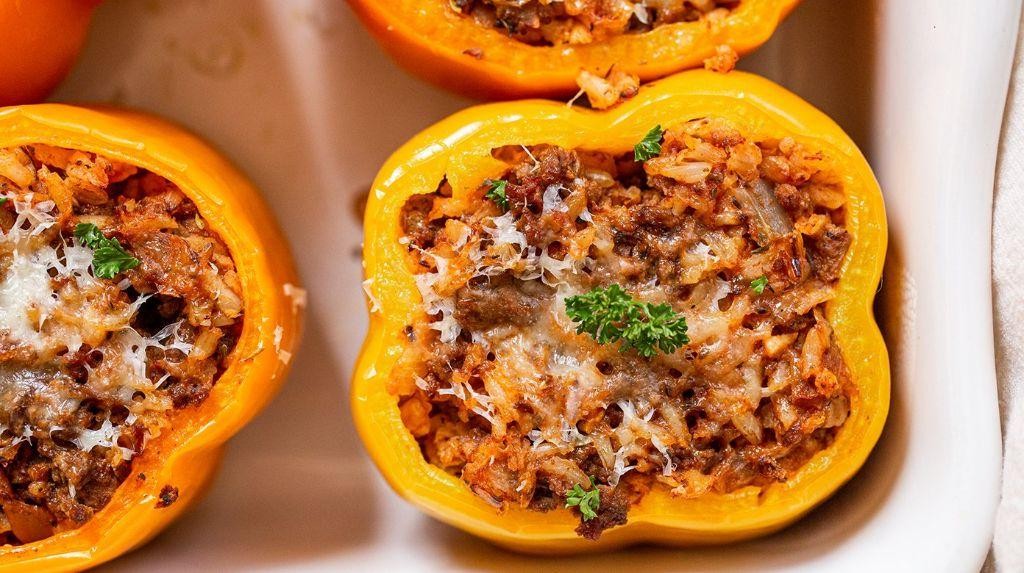 Venison Sausage Stuffed Peppers