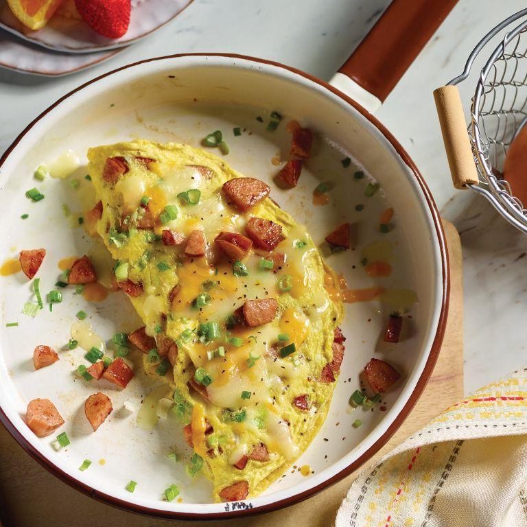 Venison Sausage and Cheese Omelette