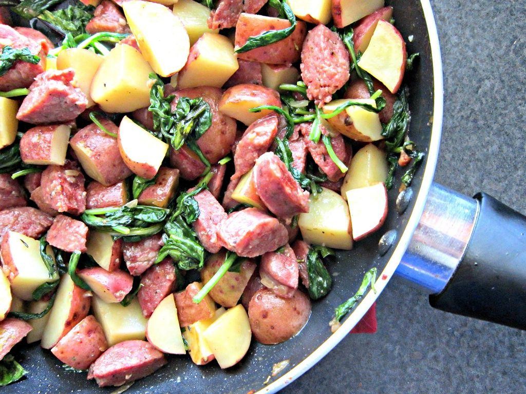 Venison Sausage and Potato Bake