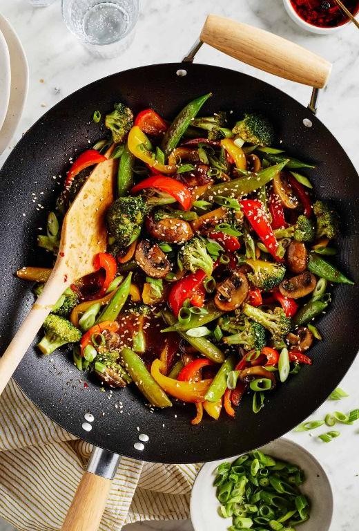 Wahoo Stir-Fry with Vegetables and Soy Sauce