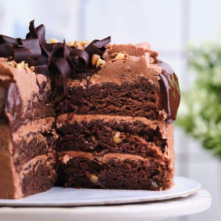 Walnut Flour Chocolate Cake