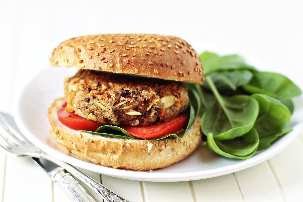 Water Chestnut and Black Bean Burgers