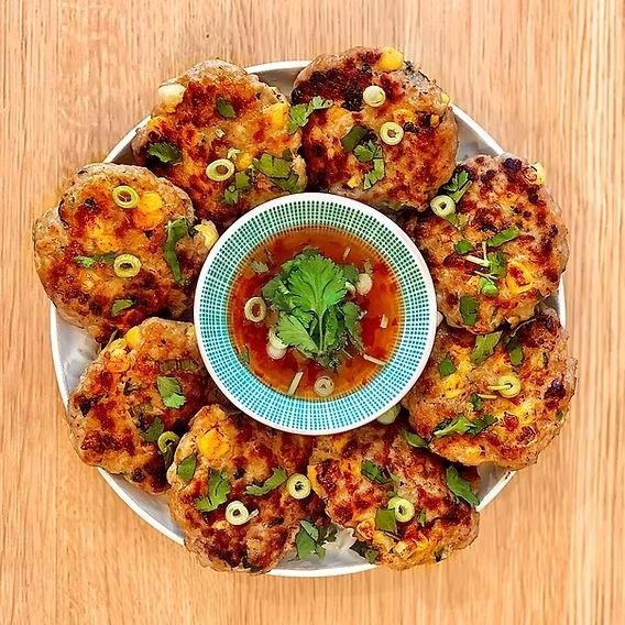 Water Chestnut and Corn Fritters