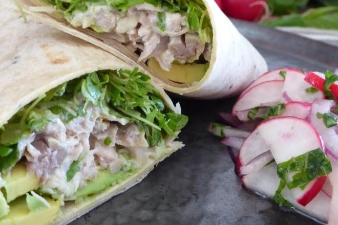 Watercress and Chicken Wrap