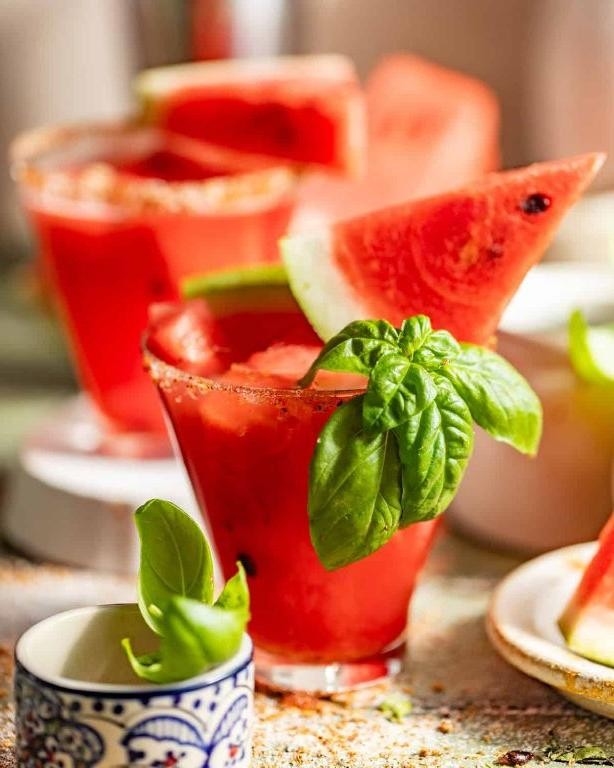 Watermelon Basil Tequila Shot