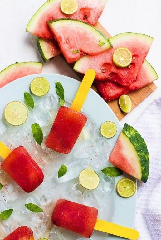 Watermelon Mint Popsicles