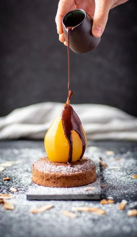 Whiskey Infused Poached Pears