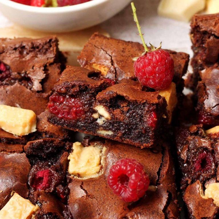 White Chocolate Raspberry Brownies
