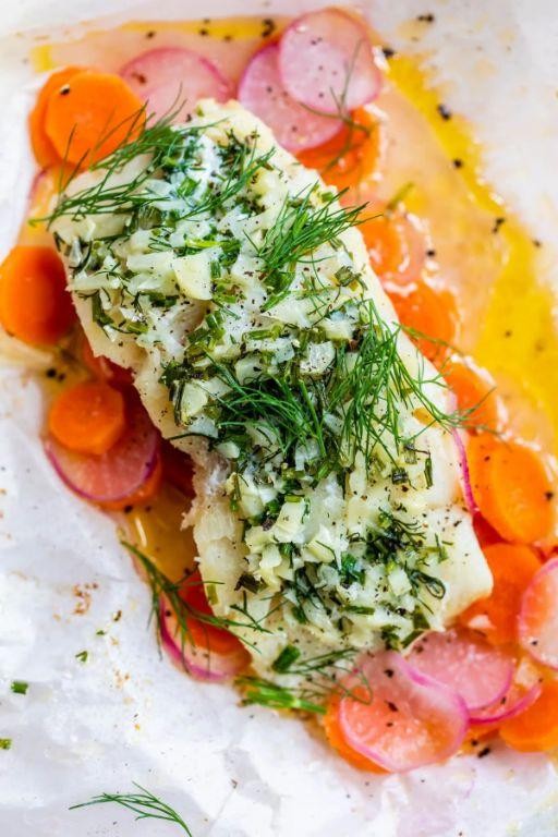 White Fish en Papillote with Herbs