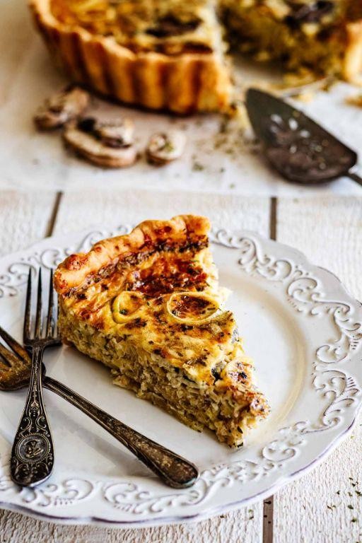 White Mushroom and Leek Quiche