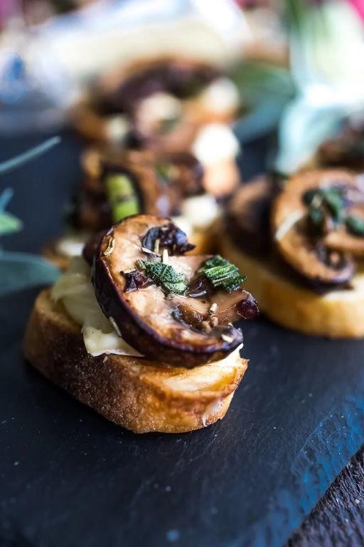 White Mushroom and Truffle Oil Bruschetta